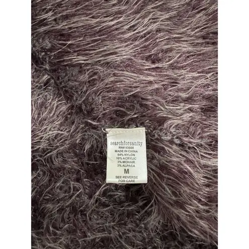 NWOT Search For Sanity Size M Woman Purple Fuzzy Long
