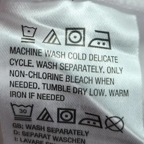 Belle by Kim Gravel Eyelet Jacket Womens XL White Flower Knit Sleeves Pockets