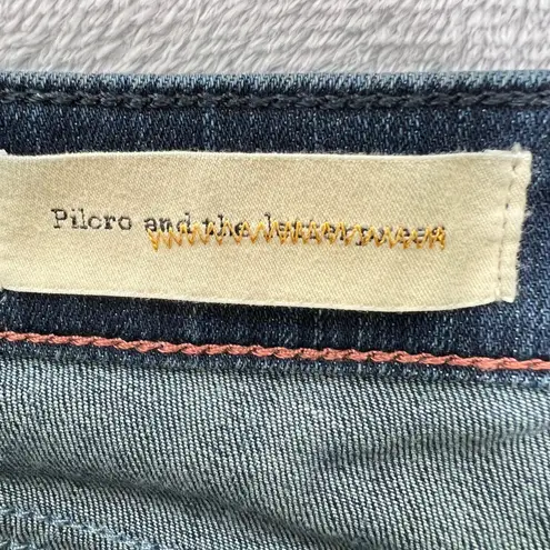 Pilcro and the Letterpress Pilcro Stet Slim Ankle Jeans Dark Wash Stretch Denim Size 29
