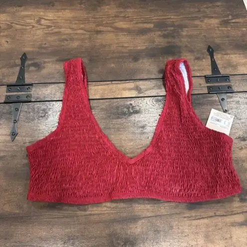 NWT Missguided Plus crinkle bikini in rust Red Size 16 XL
