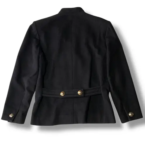 Vintage Yves Saint Laurent Encore Cashmere Wool Double Breasted Jacket Size US 8 Black