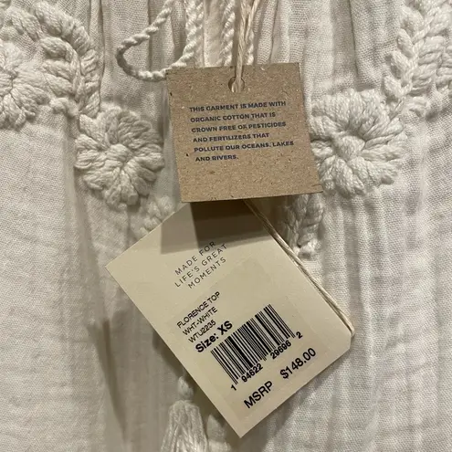 Faherty Brand Organic Cotton Gauze Lightweight Florence Top