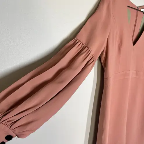 Alexis  Sz L Ellena Dress Long Billow Sleeves Light Pink