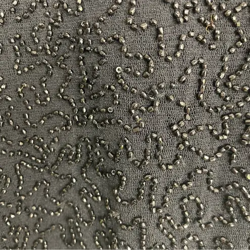 Donna Karan Vintage 90s gold label Signature sheer beaded long sleeved top. Med