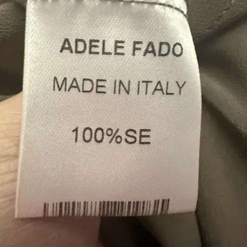 Adele Fado Silk Romper Size 42 Pleated Top Keyhole Halter Neck Made In Italy Brown