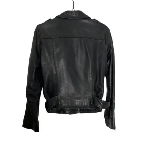 All Saints Black Leather Balfern Biker Moto Jacket