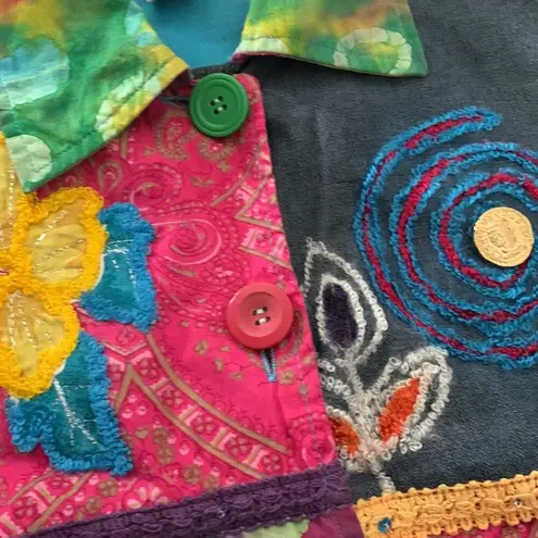 Lifestyle womens small vintage blazer colorful rainbow psych cute barbie quirky Pink