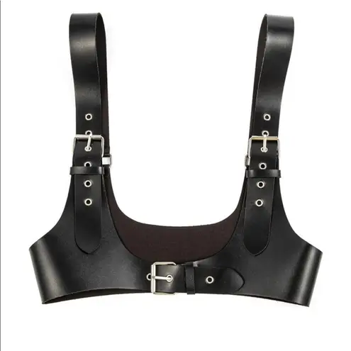 Black Harness Suspender Buckle Bondage New