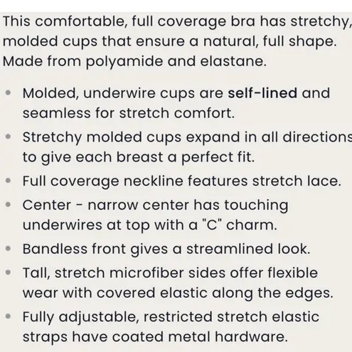 Chantelle Nude Comfort Full Coverage Unlined Underwire Bra 36G