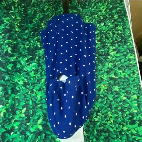 Gibson blue polka dot casual top 3X