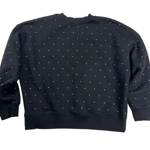 Bailey44 Bailey/44 BlCk Crystal Rhinestone Studded Sweatshirt Dace Cheer Mom Size L