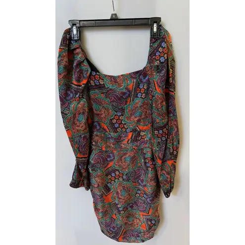 Veronica Beard Bellino Paisley Long Sleeve Silk Blend Dress Size 2