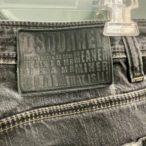 Dsquared2 Gray Coal Miner Selvedge Jeans Size 42 US 6 28 Cuffed Selvege