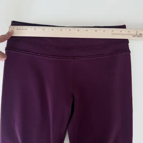Lululemon Pants Womens Small Plum Groove Flare Low Rise Ruffle Luon Yoga Gym Y2K Purple