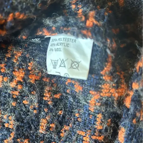 Peruzzi Navy Blue & Orange Sweater Cardigan Blazer, Made in Italy | Size 36 (0)