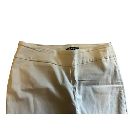 Bella & Rose Women Gray Casual Pants 1X Pull On Cuff Stretchy Office Vacation