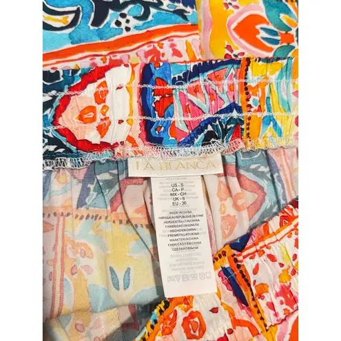 La Blanca NWT Womens Swim Shorts Yellow Floral Stretch Beach Resortwear Small