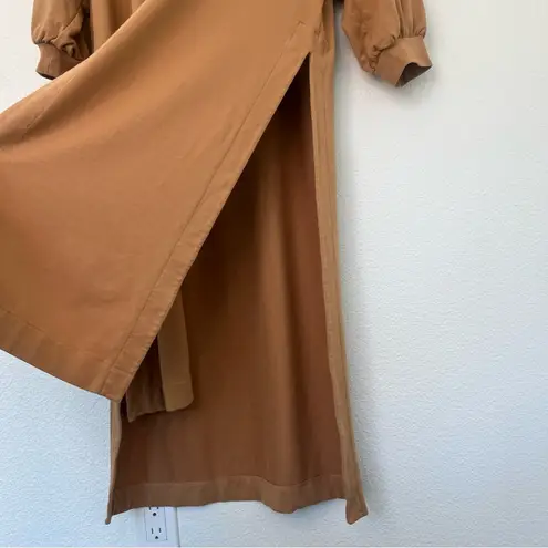 Cuyana French Terry Long Cardigan in Camel SM/MD
