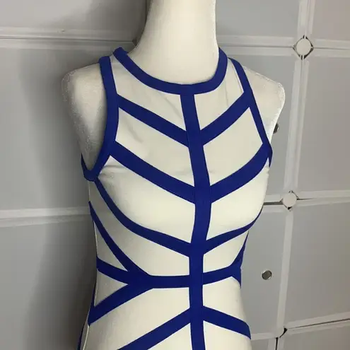 TALULAH  Blue & White BodyCon Dress Size XS