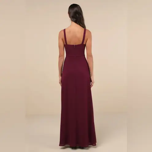 LULU’S Remarkable Arrival Plum Purple Sleeveless Maxi Dress Size L