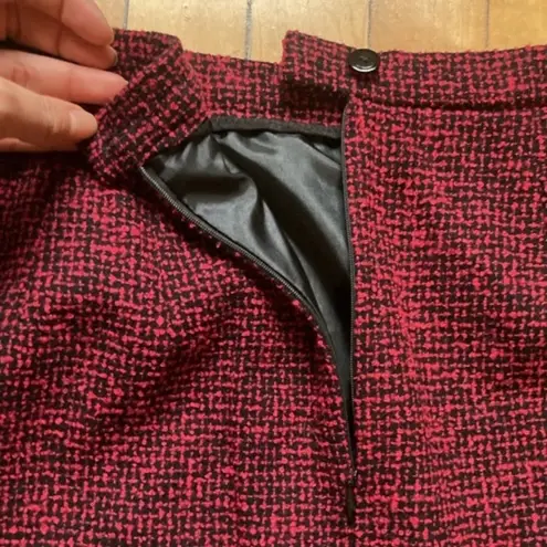 Pendleton  Wool Red Pencil Skirt