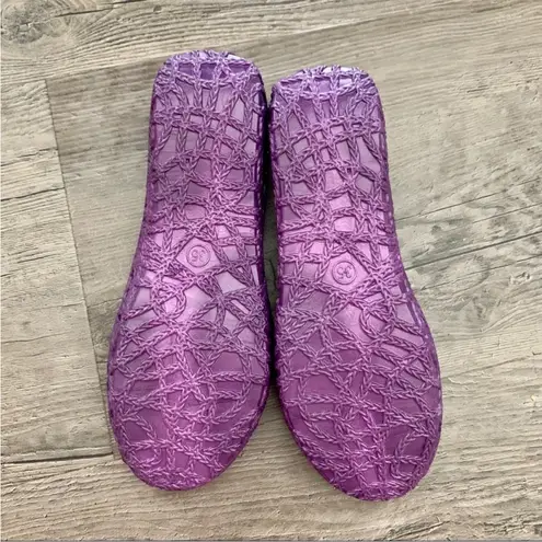 Mox Purple Grape Basket Weave Jelly Ballet Flats Size 5
