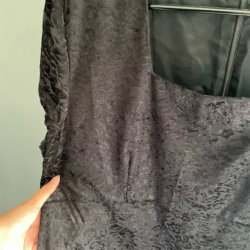 Motherhood Maternity Vintage Black Textured Knee Length Dress XL Short Sleeve