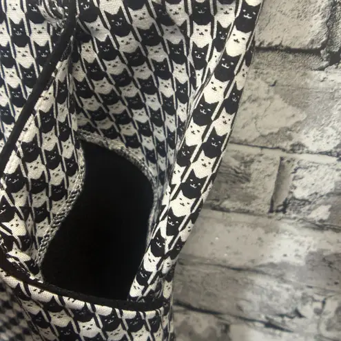 Betabrand EUC Black & White Checker Pattern of Cats Petiter Trousers Size XS