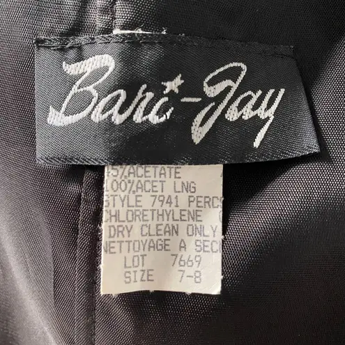 Vintage Made in USA Black Romantic Goth Off Shoulder Sequin Lace Midi Dress M Size M