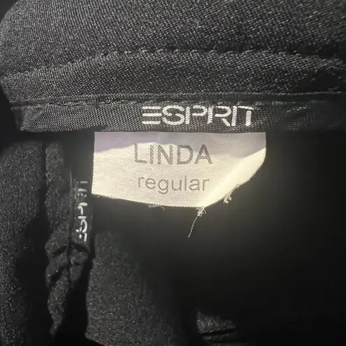Esprit Womens Black Linda Regular Pants 28” Business Career Preppy Slacks Slit