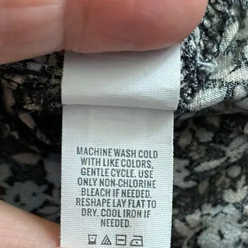 Aerie  Size XS Floral Print Midi Dress Tiered Short Sleeves