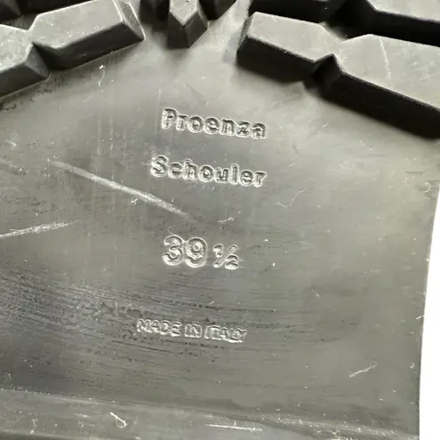 Proenza Schouler Suede Shearling Lined Lug Sole Ankle Boots Tan Black 39.5 / 8.5