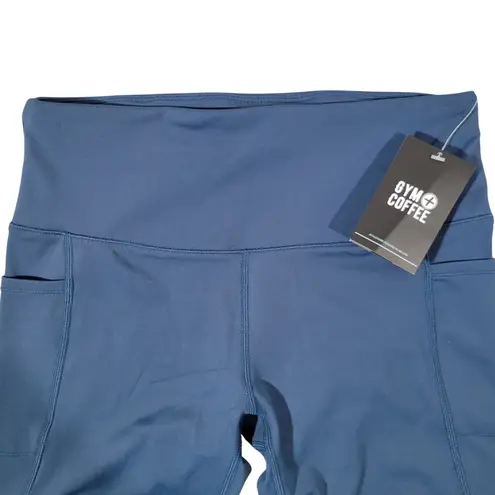 Gym + Coffee Petrol Blue All in 3.0 7/8s Athletic Leggings Womens Medium Pockets