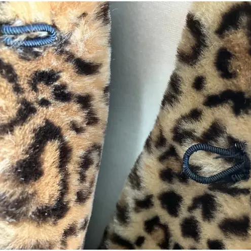 Dennis Basso Faux Leopard Fur Hooded Coat Zip Front Size 3X 26/28