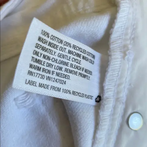 Wild Fable White Super High Rise Distressed Denim Shorts