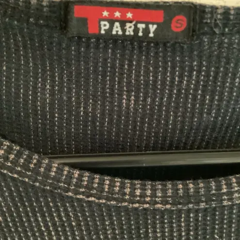 T Party True Love Boutique Long Sleeve One of A Kind Top Excellent Condition Black