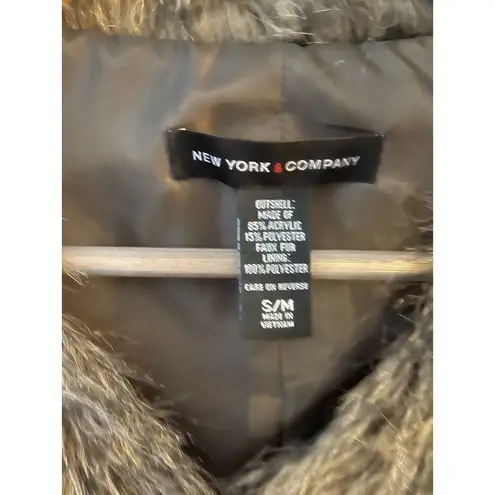 New York & Co. Women's Brown Faux Fur Vest Size S/M