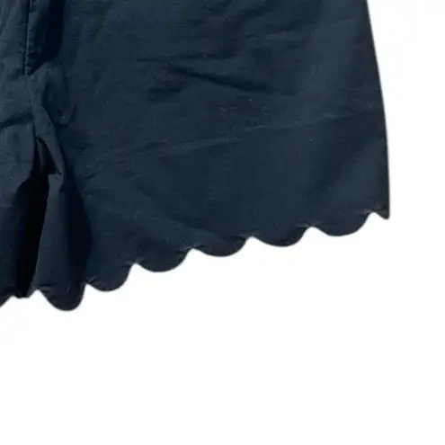 Rebecca Taylor Scalloped High Waist Black Shorts Size 4