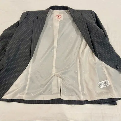 Brooks Brothers “Red Fleece” Wool Tollegno 1900 Pinstripe Suit Jacket Women’s 12