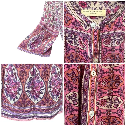 Spell and the Gypsy Collective Jasmine Tunic in Lilac, Size XS Pink