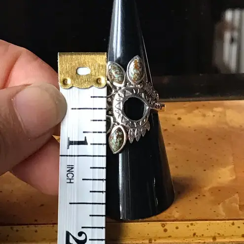 Royston Blue Horizon Turquoise Sterling Silver Native American Style Ring Size 6