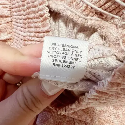 MISA Los Angeles MISA Floral Tiered Mini Skirt in Pink size Small