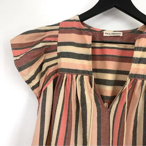 Ulla Johnson Amba Top Rosewood Stripe 2