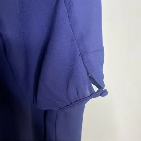 Heartloom Navy Blue Long Sleeve Blouse Cutout Pattern Size Medium