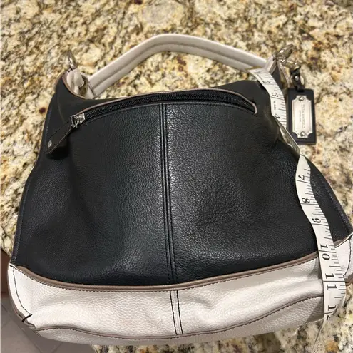 Purse Tignanello since 1989 Black and White Hobo Bag with Slouchy Silhouette