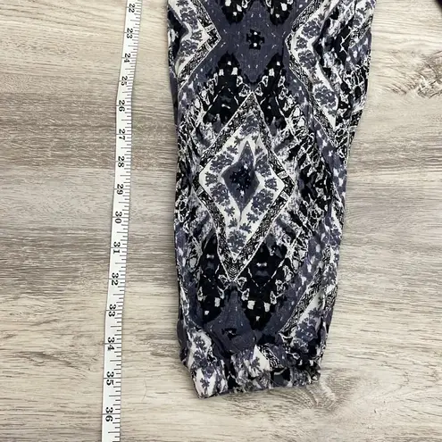 DNA Couture Black & White Aztec Print Women’s Drawstring Elastic Pantlegs Size M