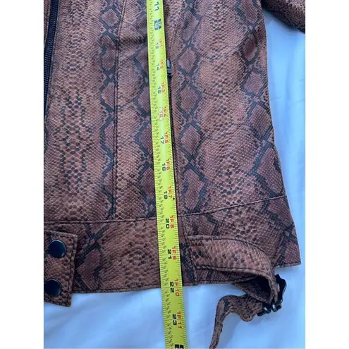 What Goes Around Comes Around NWT  Leather Brown Snake Print Racer Size M WGACA B thumbnail 4
