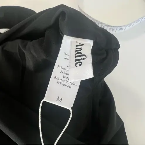 ANDIE Belmar NWT M Black Wrap Front One Piece Swimsuit Classic Style Swimwear