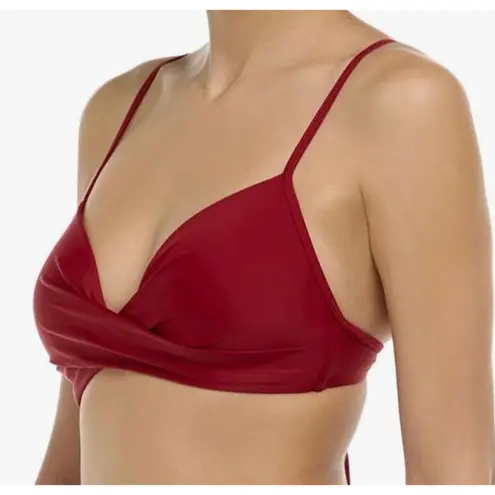 Body Glove Kerry Twist Front Bikini Top Size L Cranberry New With Tags