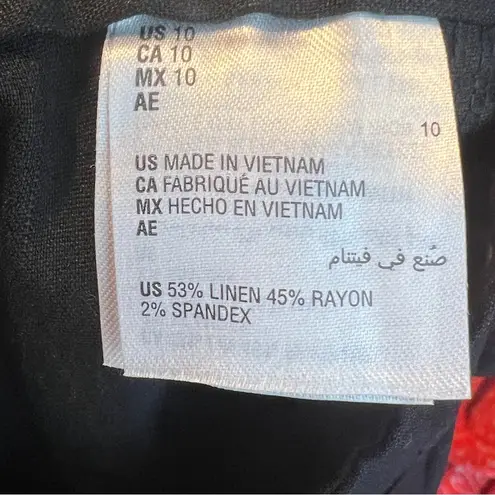 INC International Concepts Size 10 Ankle High Rise Black Cargo Pants W/T…